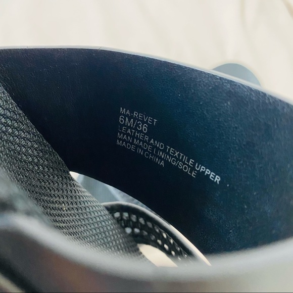 BCBG Black Studded Leather Slip On Sandals Size 6 - Picture 13 of 15